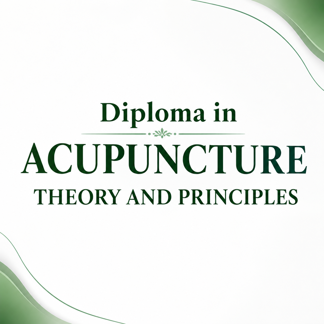 Diploma in Acupuncture Theory and Principles